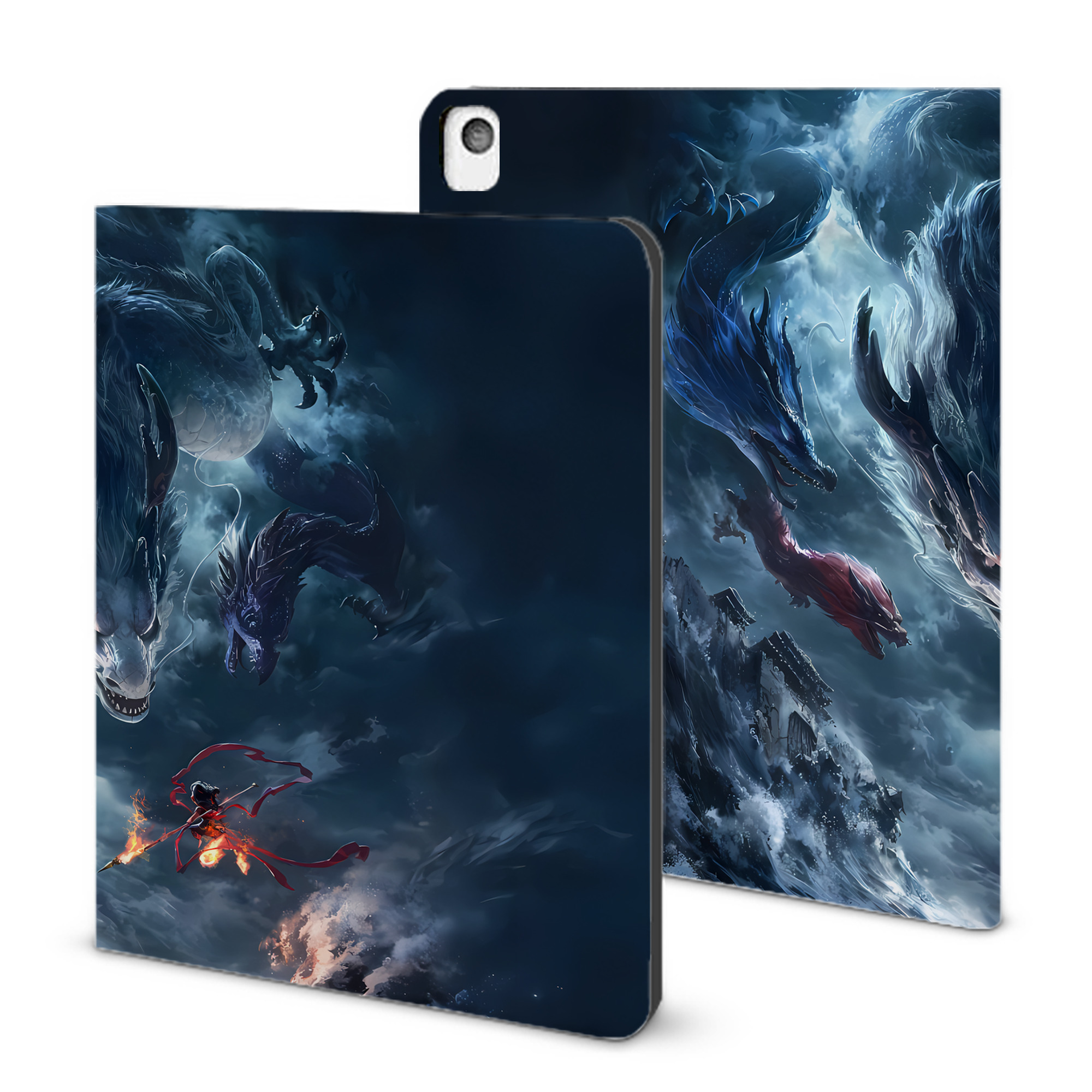 （画像用） Ne Zha 2 ナタ 魔童の大暴れ IPadケース ペンホルダー付き ブックスタイルデザイン